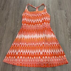 Outdoor Voices TechSweat Move Free Dress Womens Large Orange Grapefruit Helios